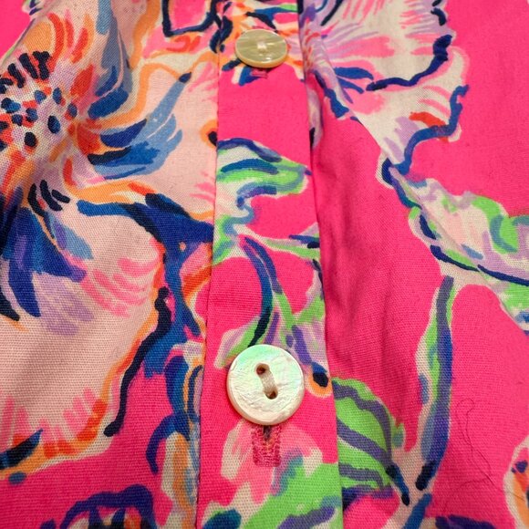 NWOT Women's LILLY PULITZER Marilisa Stretch Midi Dress Pink/Blue | Size 2 - Picture 9 of 14